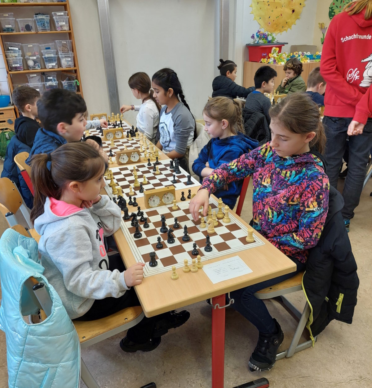 Bild der Mädchenmannschaft beim Spiel